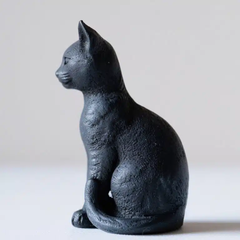 Souvenir d'un chat décédé, urne en forme de chat